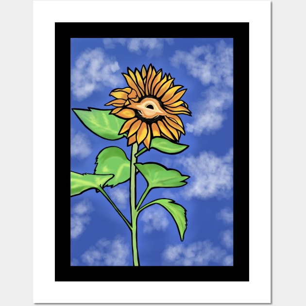 Black Hole Sunflower Wall Art by Divergent Curiosities 